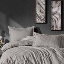 Cotton Box Elegant Stripe Çift Kişilik Nevresim Takımı Bej