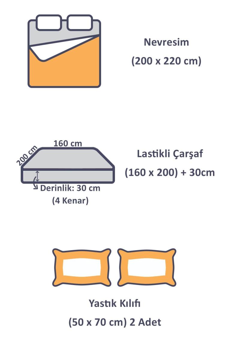 Ranforce Çift Kişilik Lastikli Çarşaflı Nevresim Takımı Simple Siyah