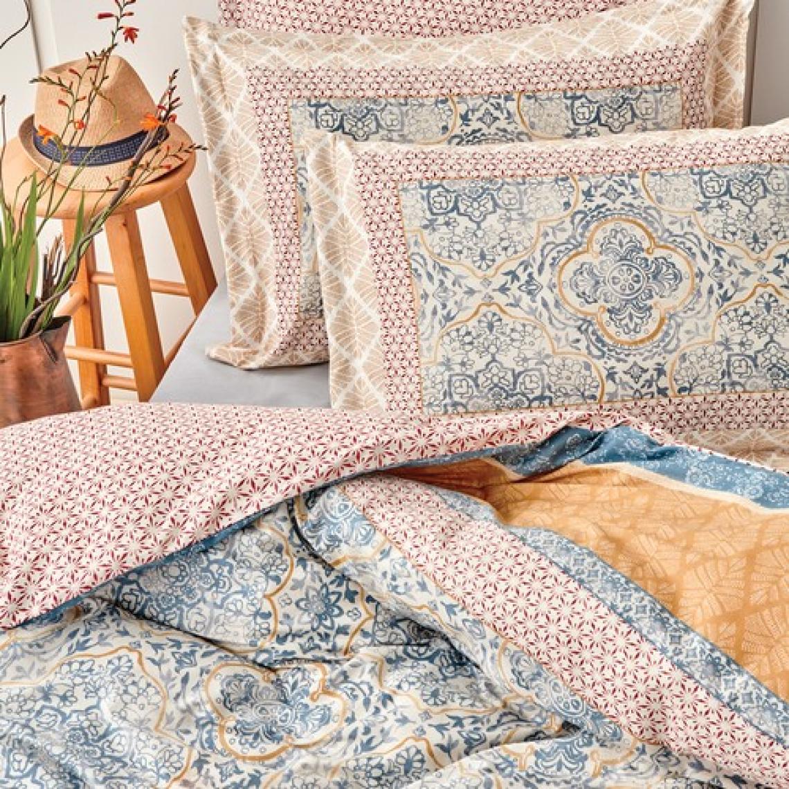 Yataş Bedding Delissa Çift Kişilik Ranforce Nevresim Seti - Mavi