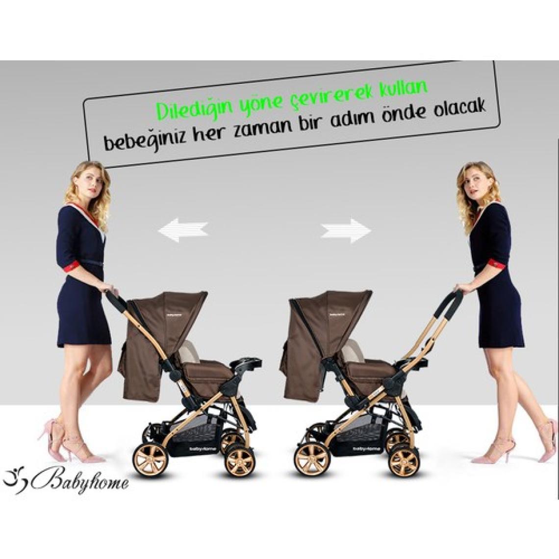 Baby Home BH-760 Gold Çift Yönlü Bebek Arabası