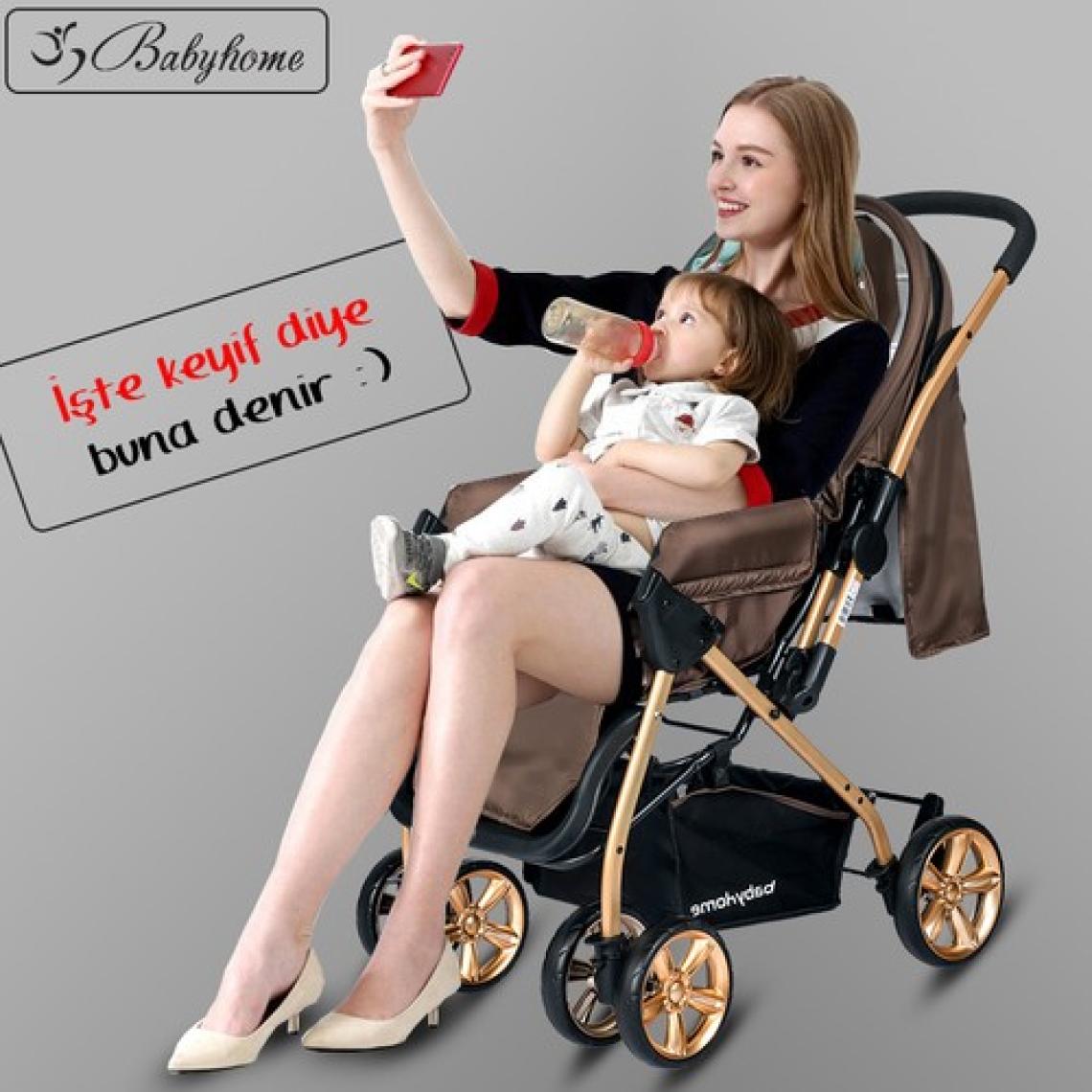 Baby Home BH-760 Gold Çift Yönlü Bebek Arabası