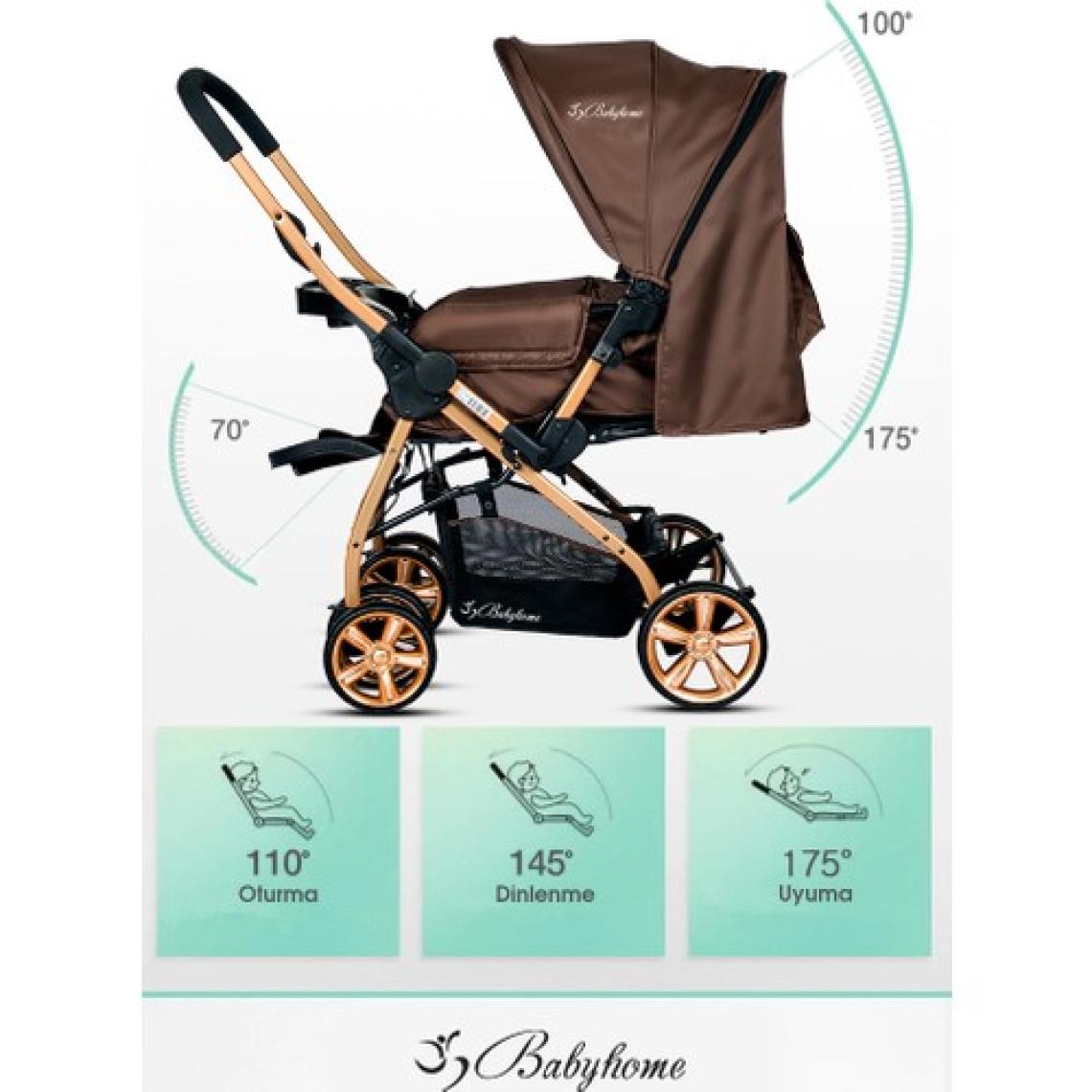 Baby Home BH-760 Gold Çift Yönlü Bebek Arabası