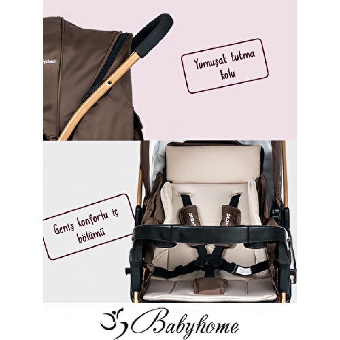 Baby Home BH-760 Gold Çift Yönlü Bebek Arabası
