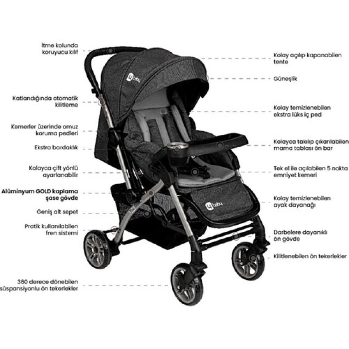 4 Baby AB460 Active Gold Travel Sistem Bebek Arabası