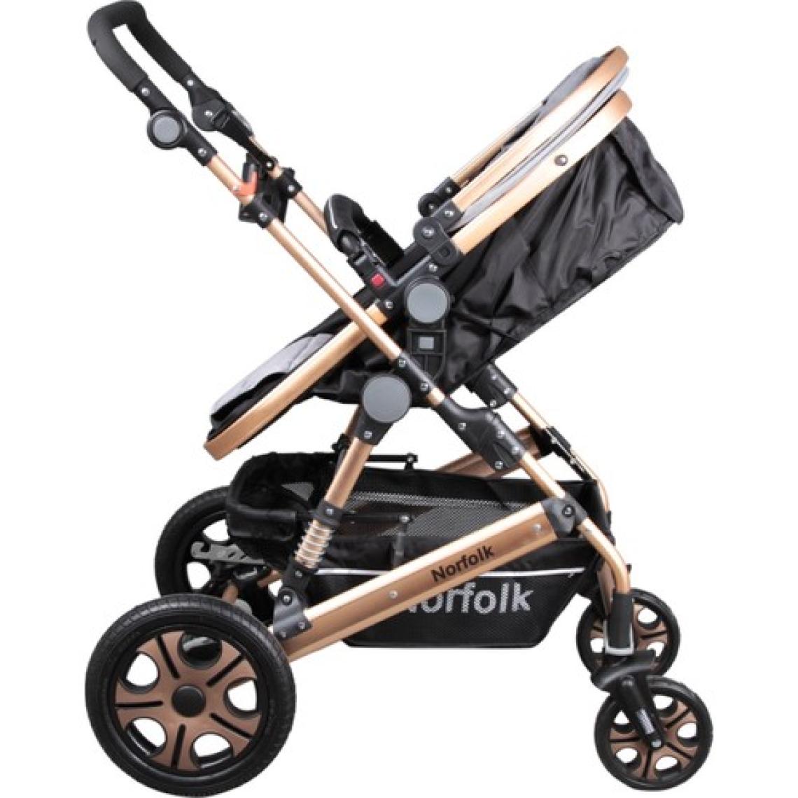 Norfolk Voyage Comfort Air Luxury Siyah Çift Yönlü Bebek Arabası