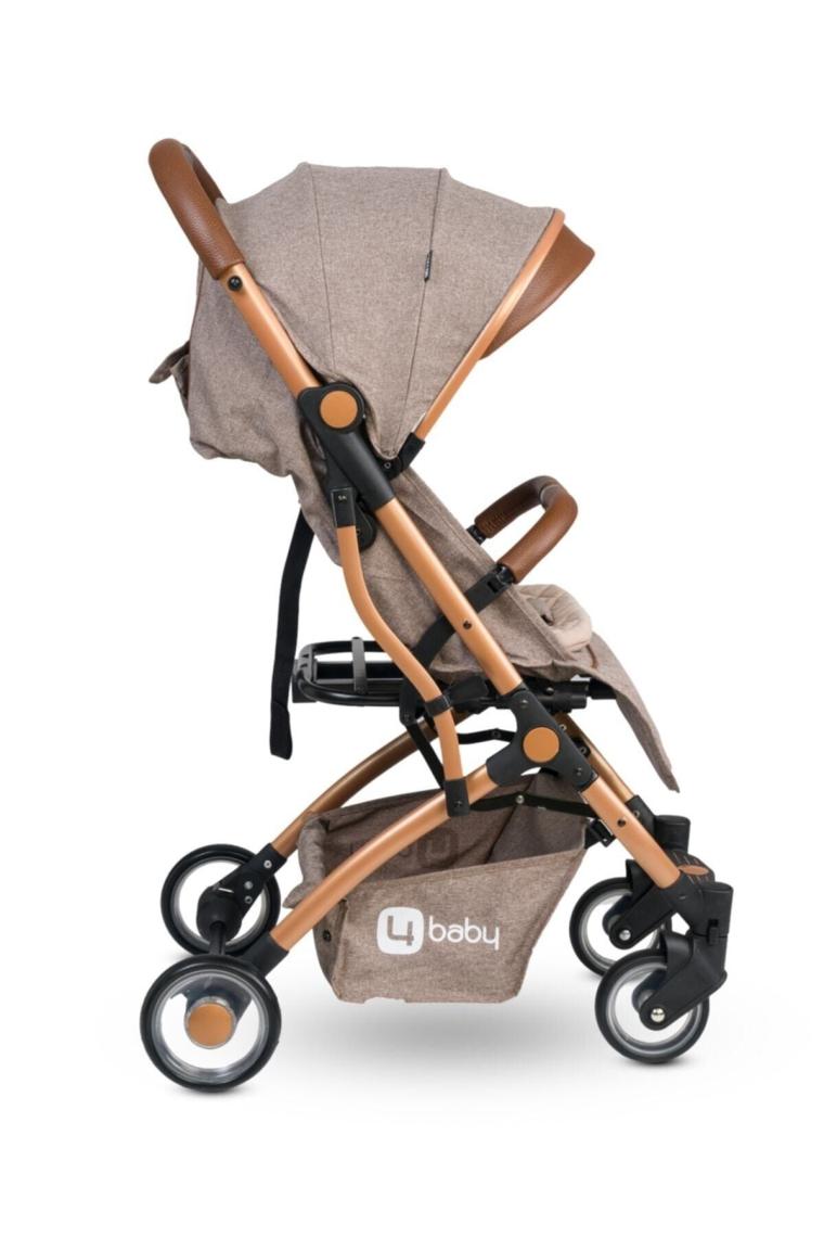 4 Baby AB-380 Drone Gold Kahve Kabin Tipi Bebek Arabası