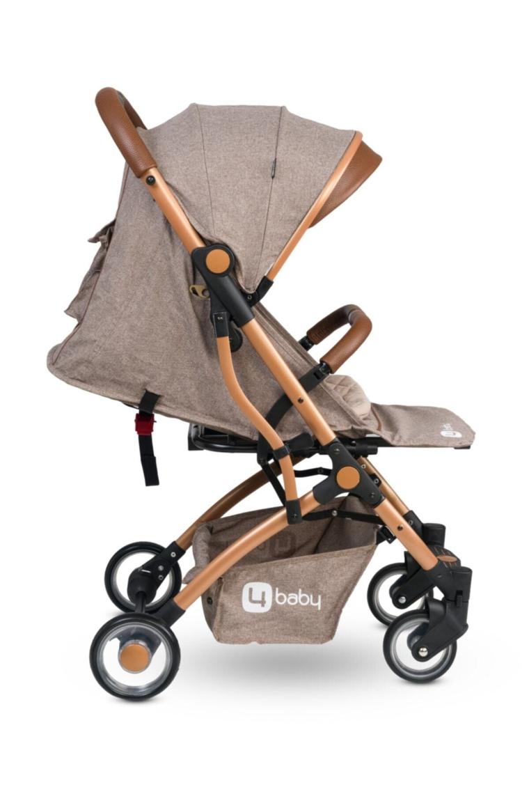 4 Baby AB-380 Drone Gold Kahve Kabin Tipi Bebek Arabası