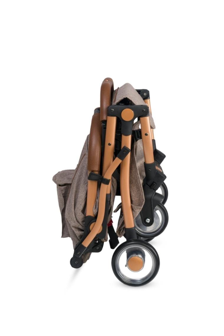 4 Baby AB-380 Drone Gold Kahve Kabin Tipi Bebek Arabası