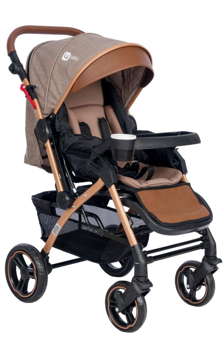 4 Baby AB350 Active Plus Gold Çift Yönlü Bebek Arabası Kahverengi
