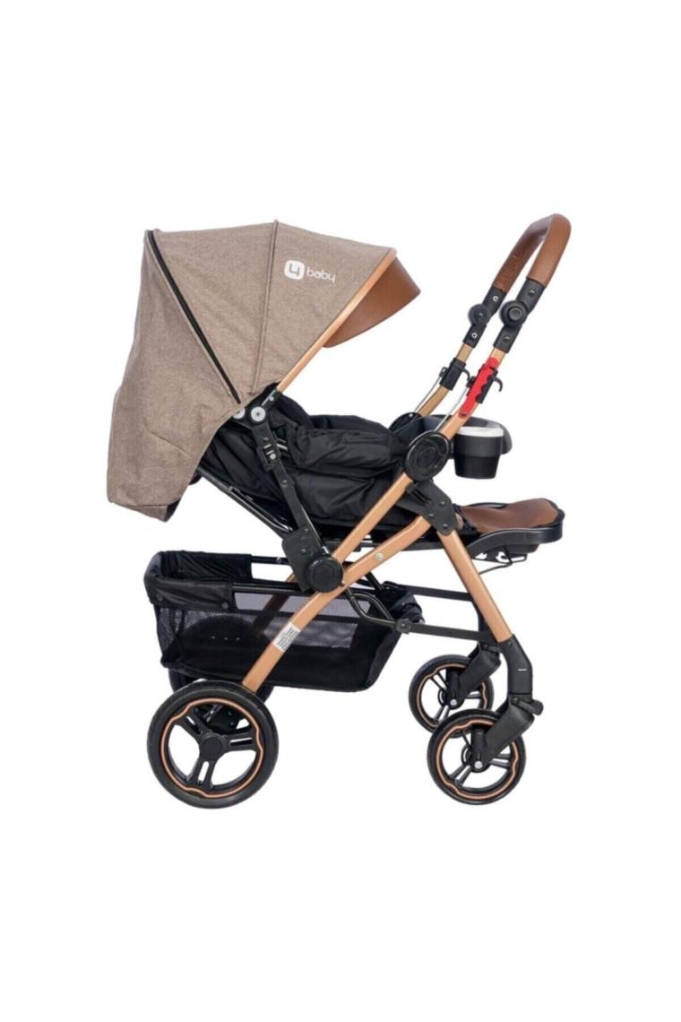 4 Baby AB350 Active Plus Gold Çift Yönlü Bebek Arabası Kahverengi