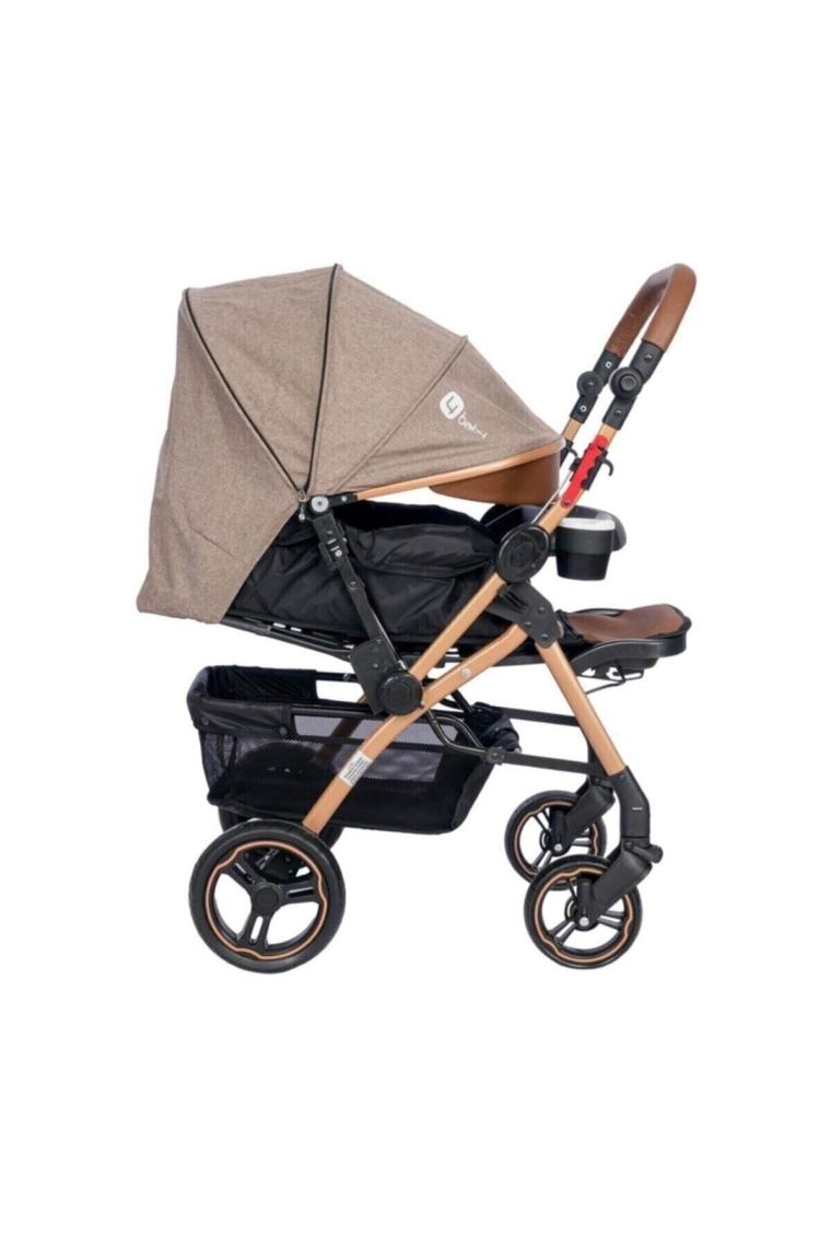 4 Baby AB350 Active Plus Gold Çift Yönlü Bebek Arabası Kahverengi