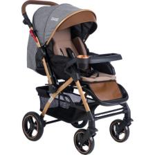 Tommybaby Tornado Plus Gold Çift Yönlü Bebek Arabası Kahverengi