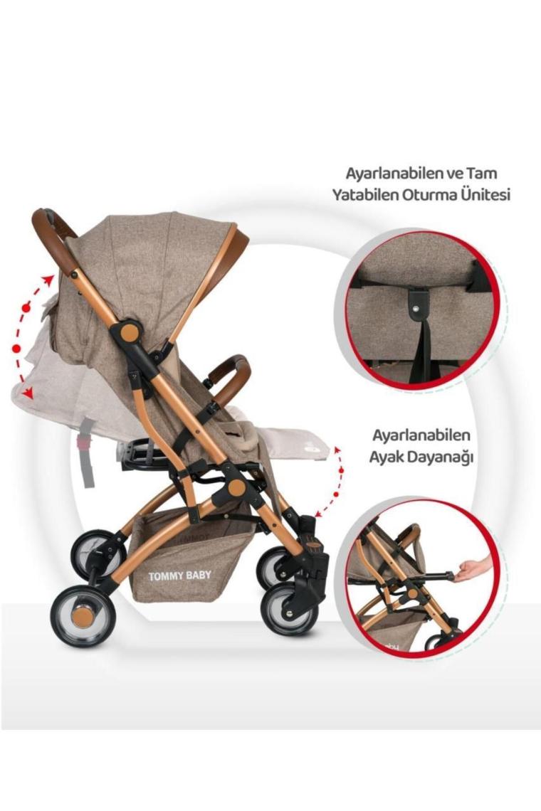 Tommybaby Gold Golf Antrasit Kabin Tipi Bebek Arabası