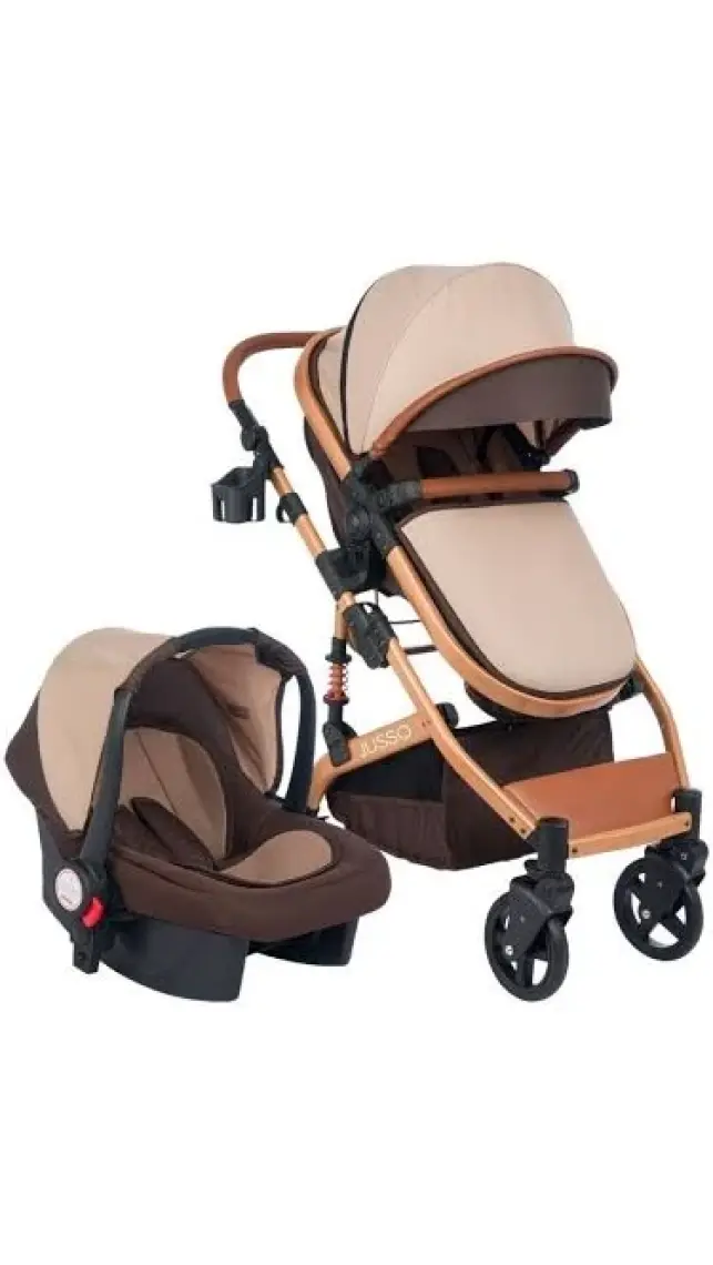 Pro Max Travel Sistem Bebek Arabası Gold Kahve