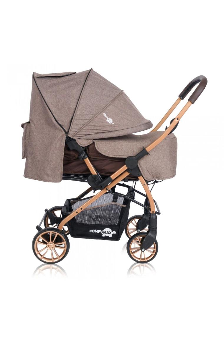 Comfymax Çift Yönlü Lüks Kahverengi Bebek Arabası