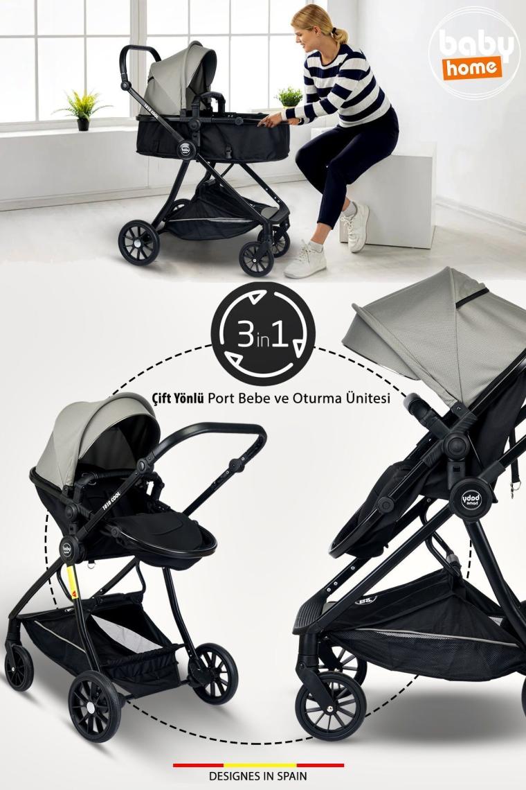 1010 Qool Çift Yönlü 6 In 1 Travel Sistem Bebek Arabası