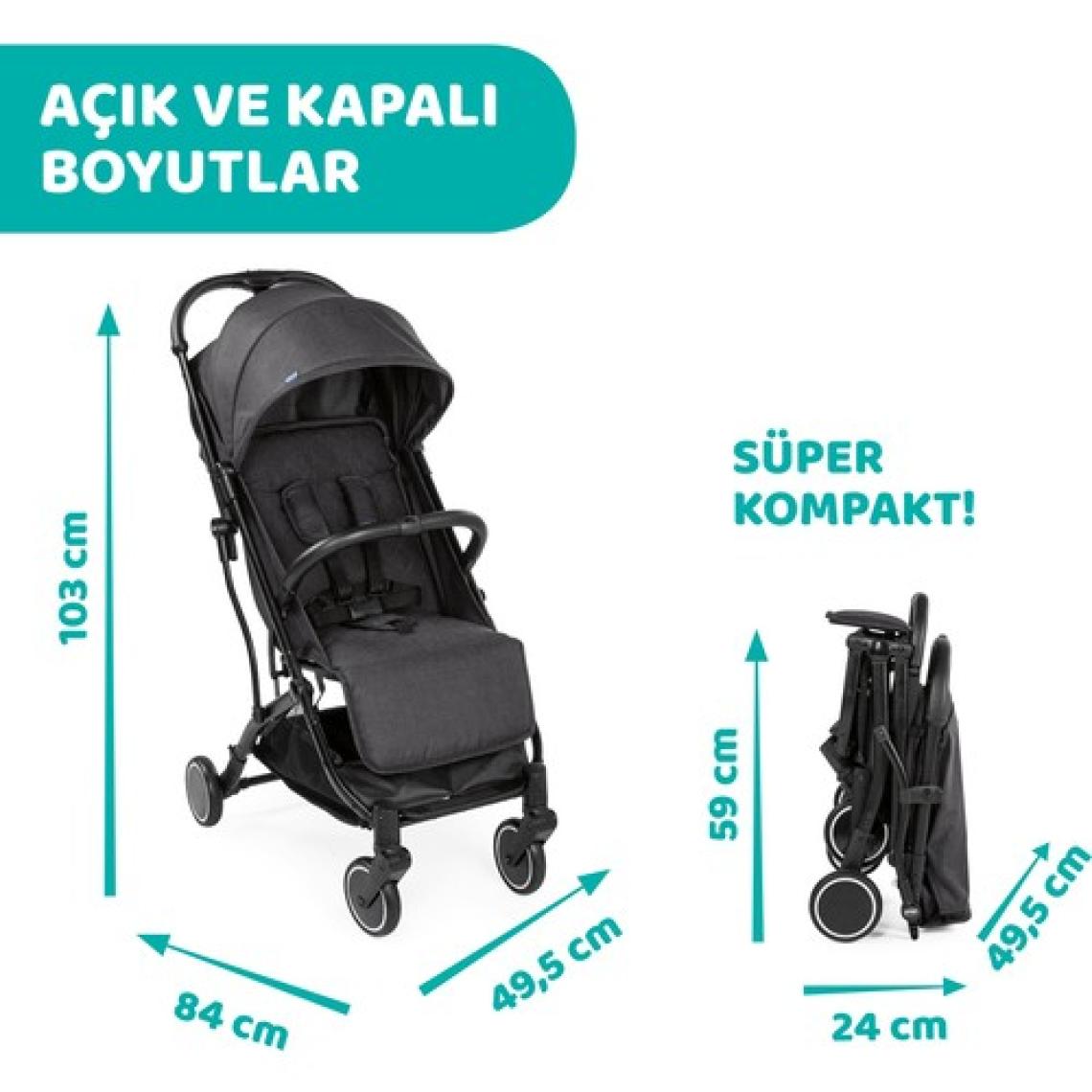 Chicco Trolley Me Stone Kabin Tipi Bebek Arabası