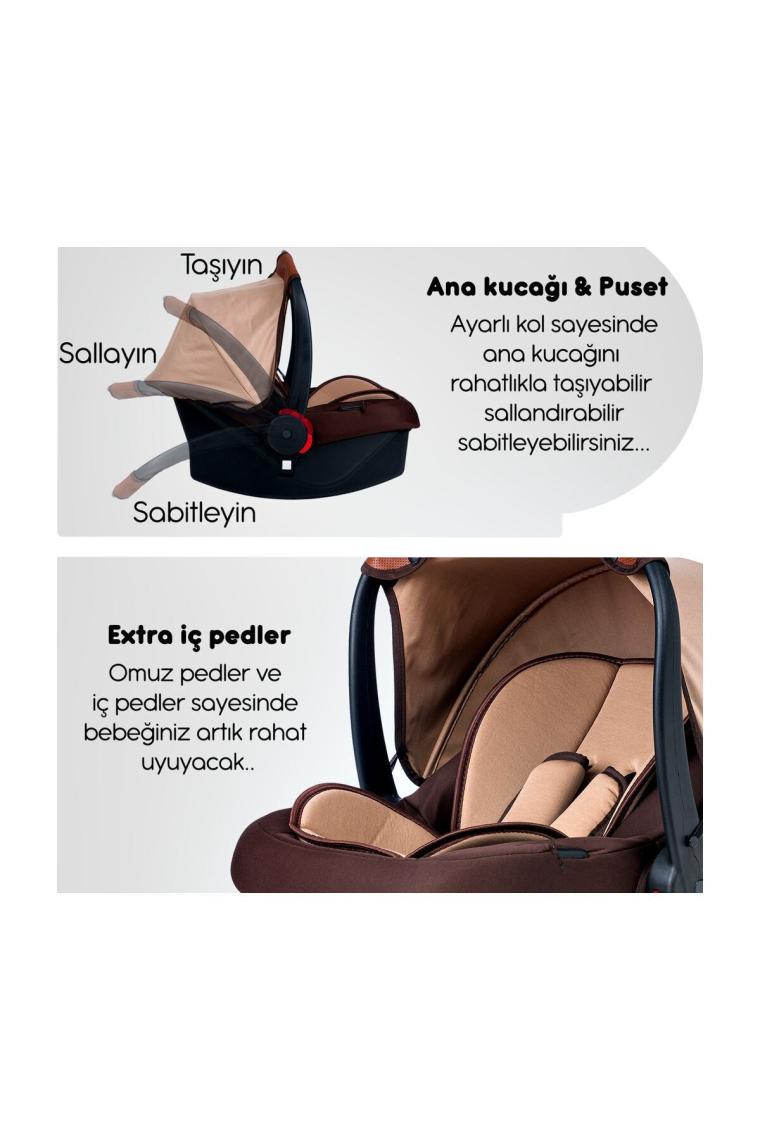 Bh-945 Paris Amortisörlü Travel Sistem Bebek Arabası