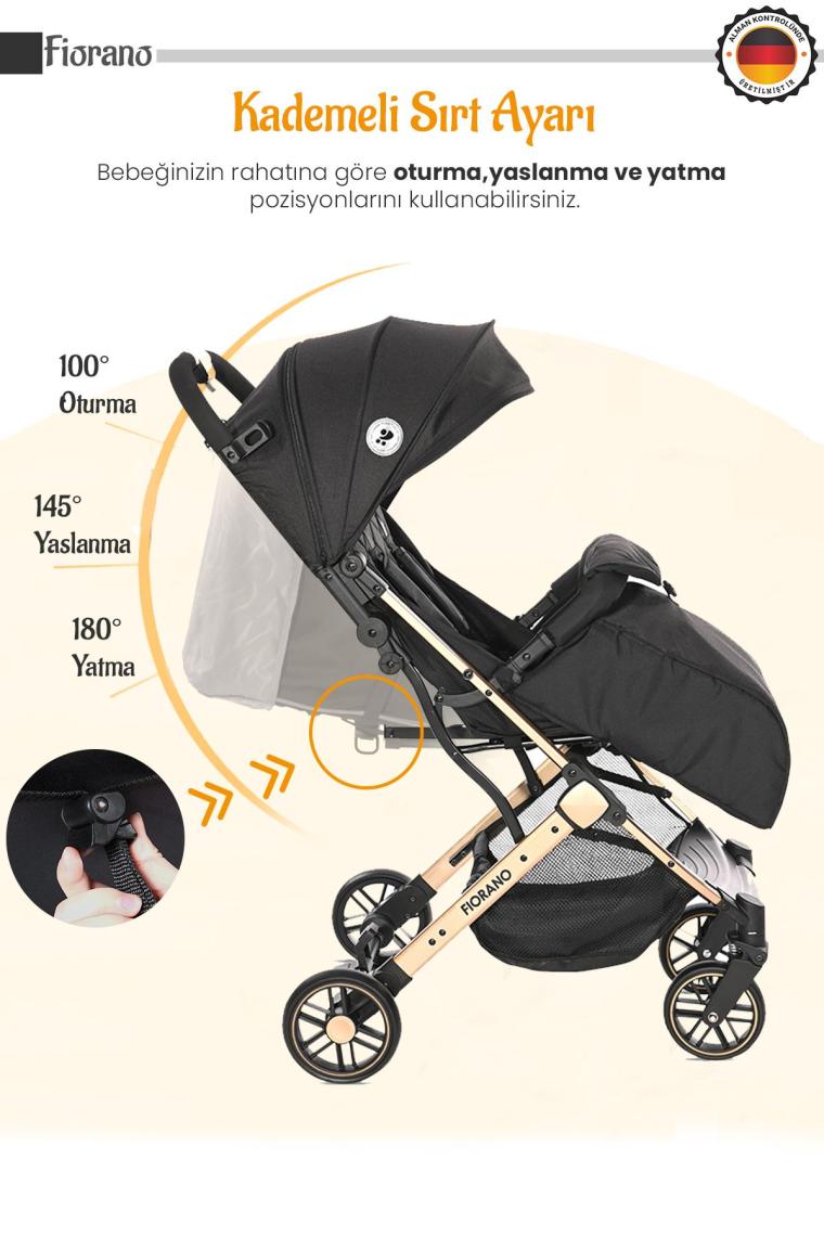Lorelli Fiorano Black Kabin Tipi Bebek Arabası