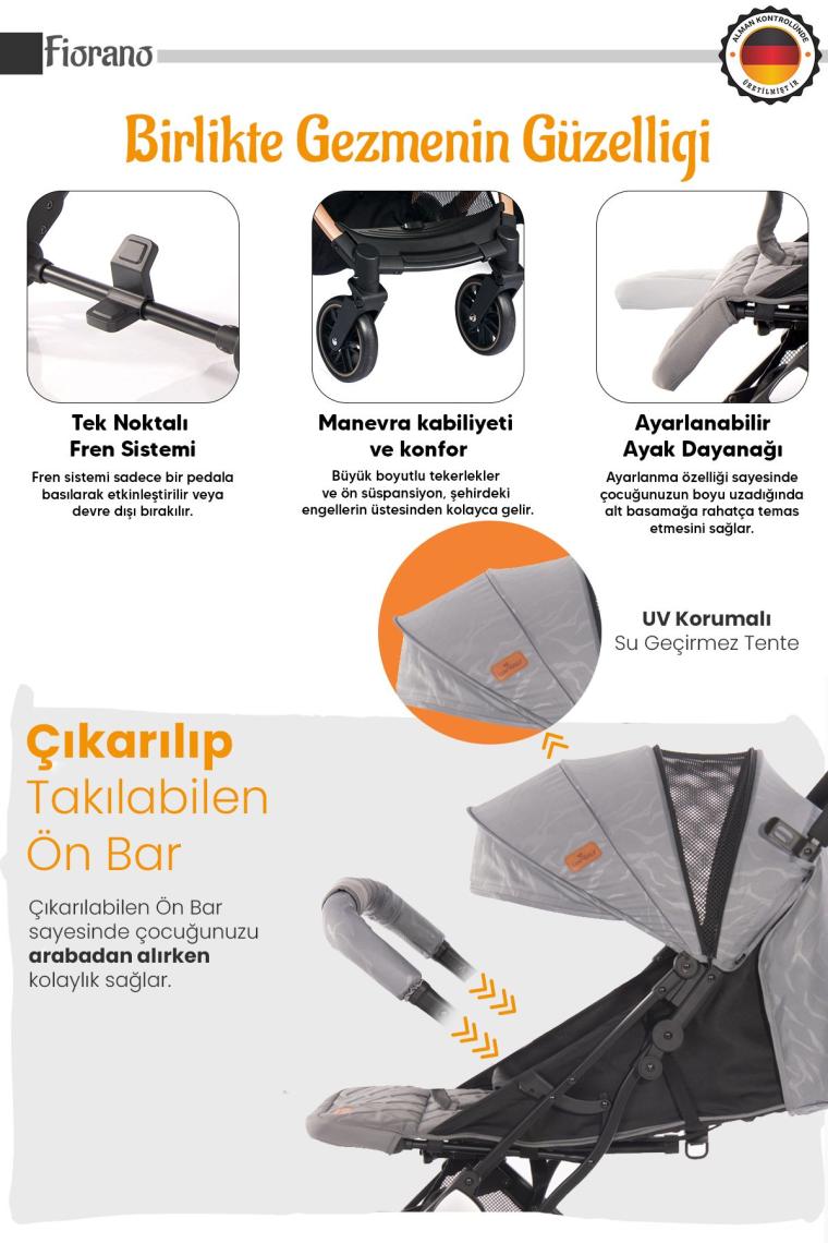 Lorelli Fiorano Black Kabin Tipi Bebek Arabası