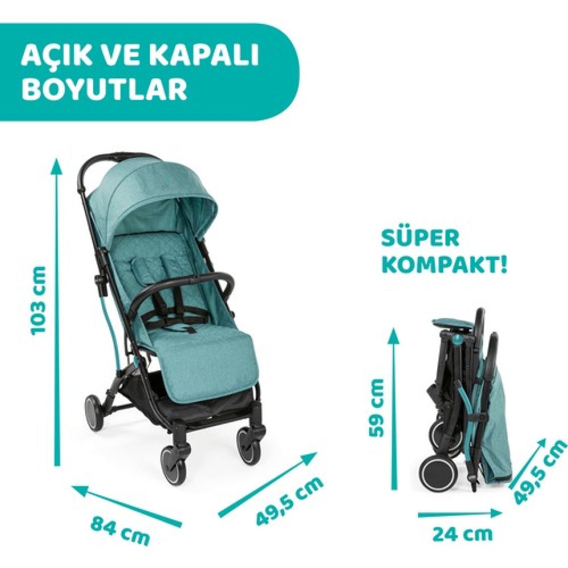 Chicco Trolley Me Emerald Kabin Tipi Bebek Arabası
