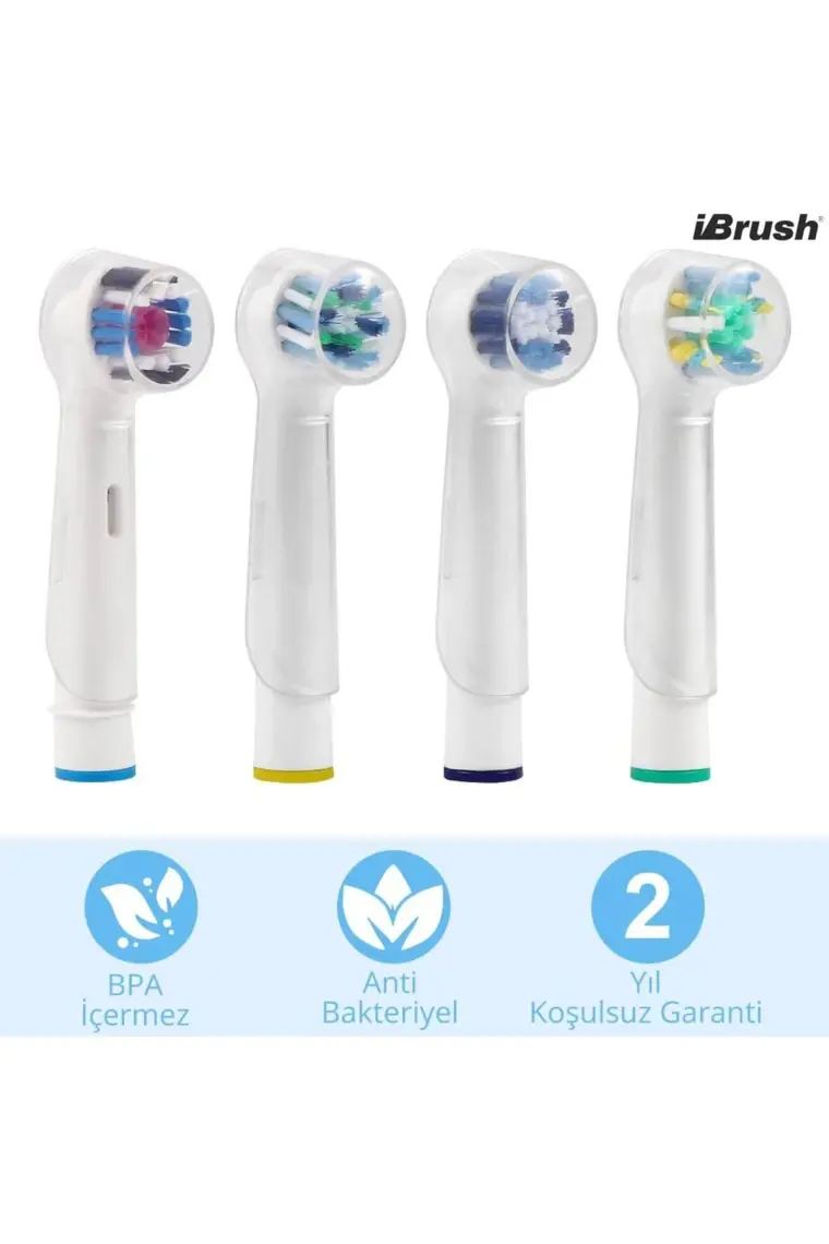 İbrush Oral-B Şarjlı Ve Pilli Diş Fırçaları Için 4 Adet Renkli Koruyucu Kapak
