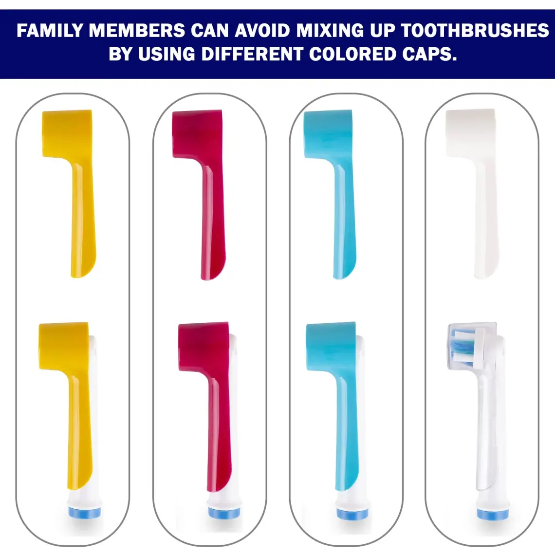 İbrush Oral-B Şarjlı Ve Pilli Diş Fırçaları Için 4 Adet Renkli Koruyucu Kapak