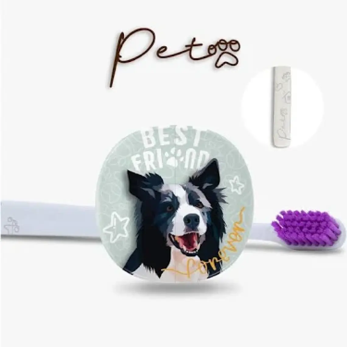 R.O.C.S. Flipper Pets Hijyenik Saklama Kabı ve Yetişkin Diş Fırçası Seti (Köpek)
