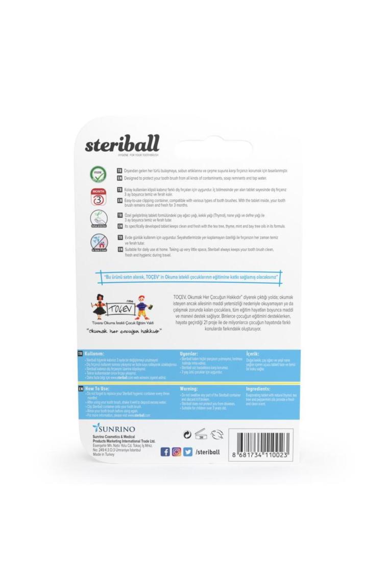 Steriball Diş Fırçası Koruma Kabı Siyah