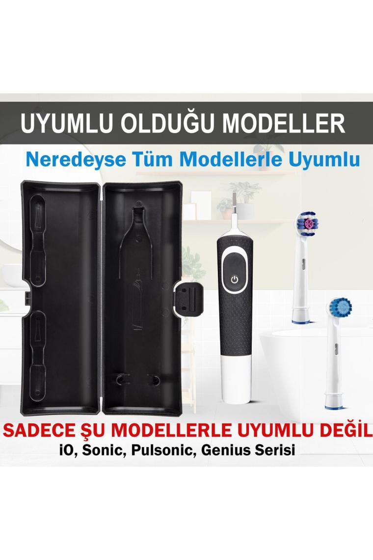 Oral B Uyumlu Şarjlı Diş Fırçası Yedek Başlığı Koruma Kabı Saklama Kabı Hijyenik Seyahat Kutusu