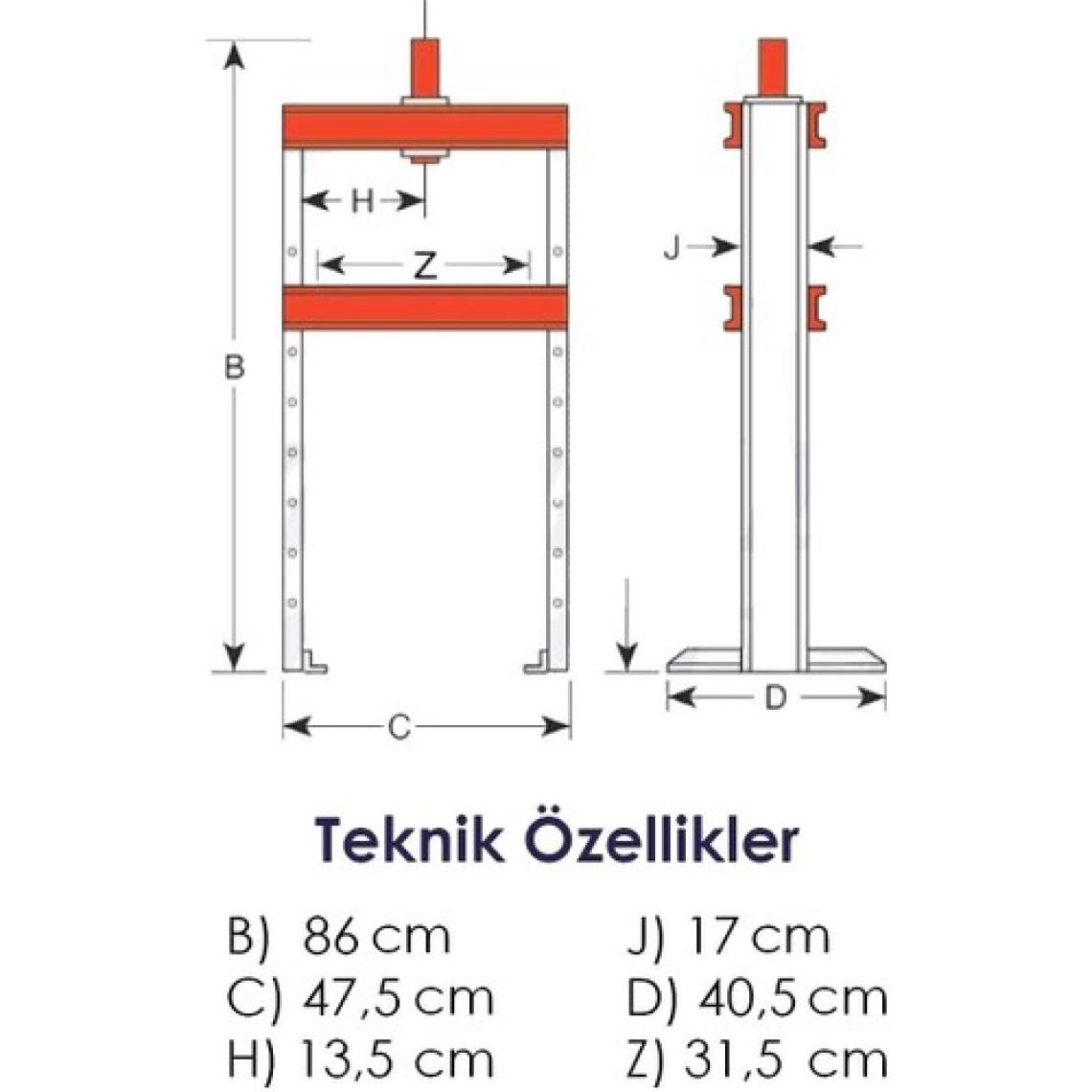 Grayzer 10 Ton Hidrolik Pres