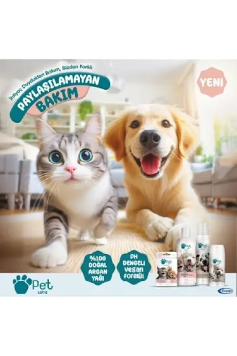 Pet Love Kedi Ve Köpekler İçin Şampuan Çilek 500 Ml 100% Doğal Argan Yağlı