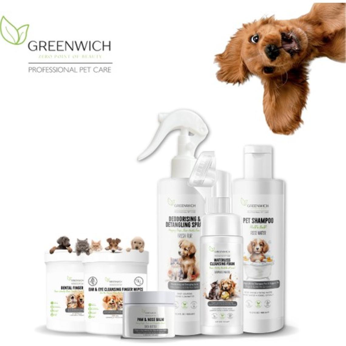 Greenwich Kuru Şampuan, Pati ve Vücut Temizleme Köpüğü Vegan Organik Içerikli Kedi Köpek Durulamasız Susuz