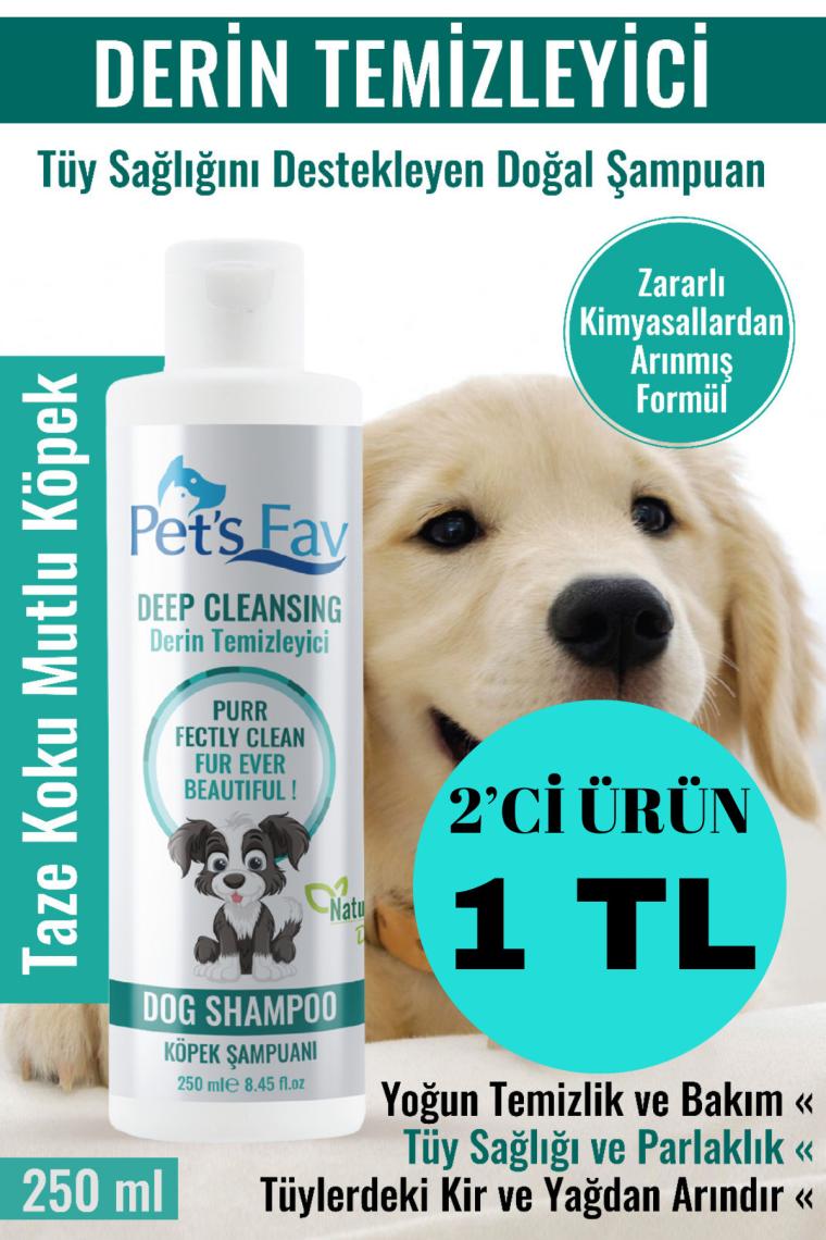 Pet's Fav Tüy Sağlığını Destekleyen Derin Temizleyici Organik ve Doğal Köpek Şampuanı