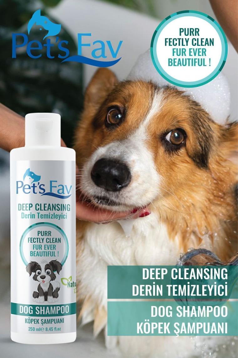 Pet's Fav Tüy Sağlığını Destekleyen Derin Temizleyici Organik ve Doğal Köpek Şampuanı