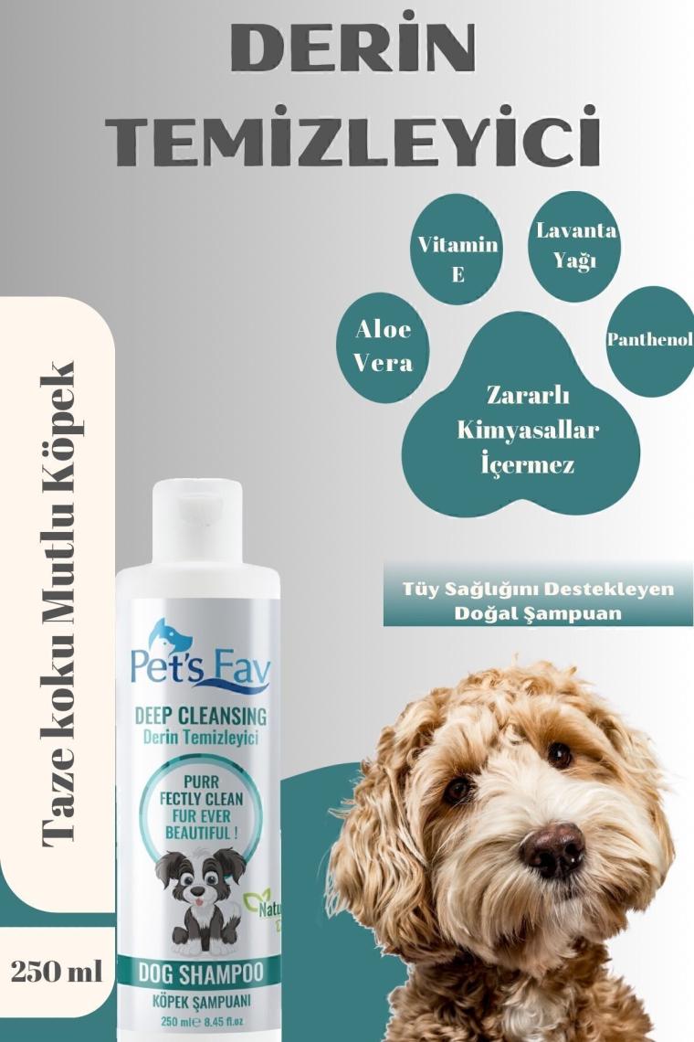 Pet's Fav Tüy Sağlığını Destekleyen Derin Temizleyici Organik ve Doğal Köpek Şampuanı
