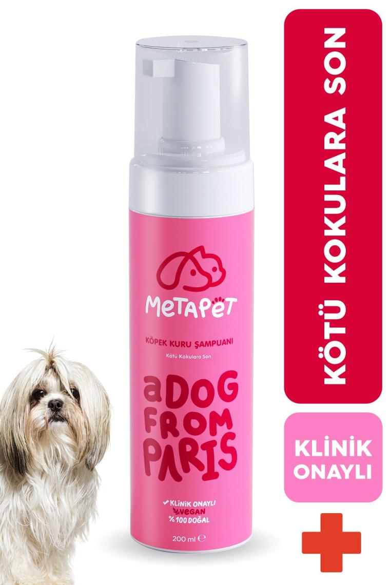 Koku Giderici Kuru Köpük Köpek Şampuanı, Doğal Ve Organik Köpek Parfümü, Yavrular Için Uygun 200 Ml