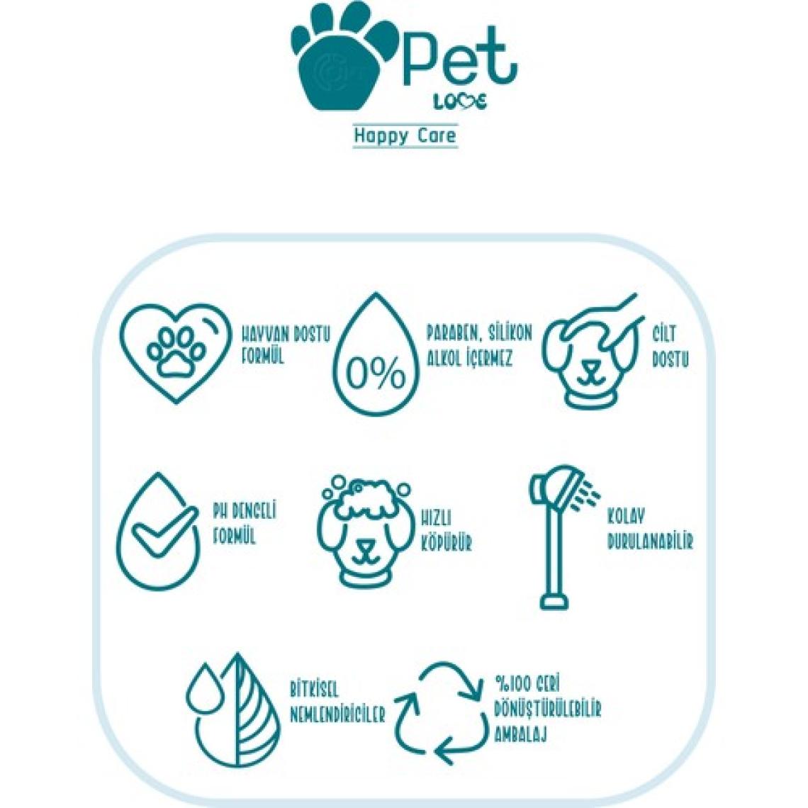 Pet Love Kediler ve Köpekler İçin Şampuan Okyanus 2X250 ml 100% Doğal Argan Yağlı