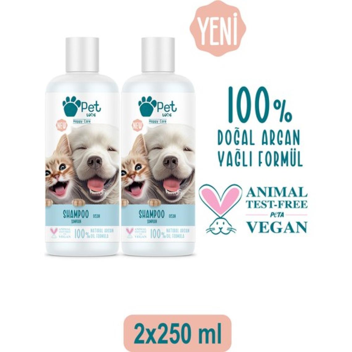 Pet Love Kediler ve Köpekler İçin Şampuan Okyanus 2X250 ml 100% Doğal Argan Yağlı