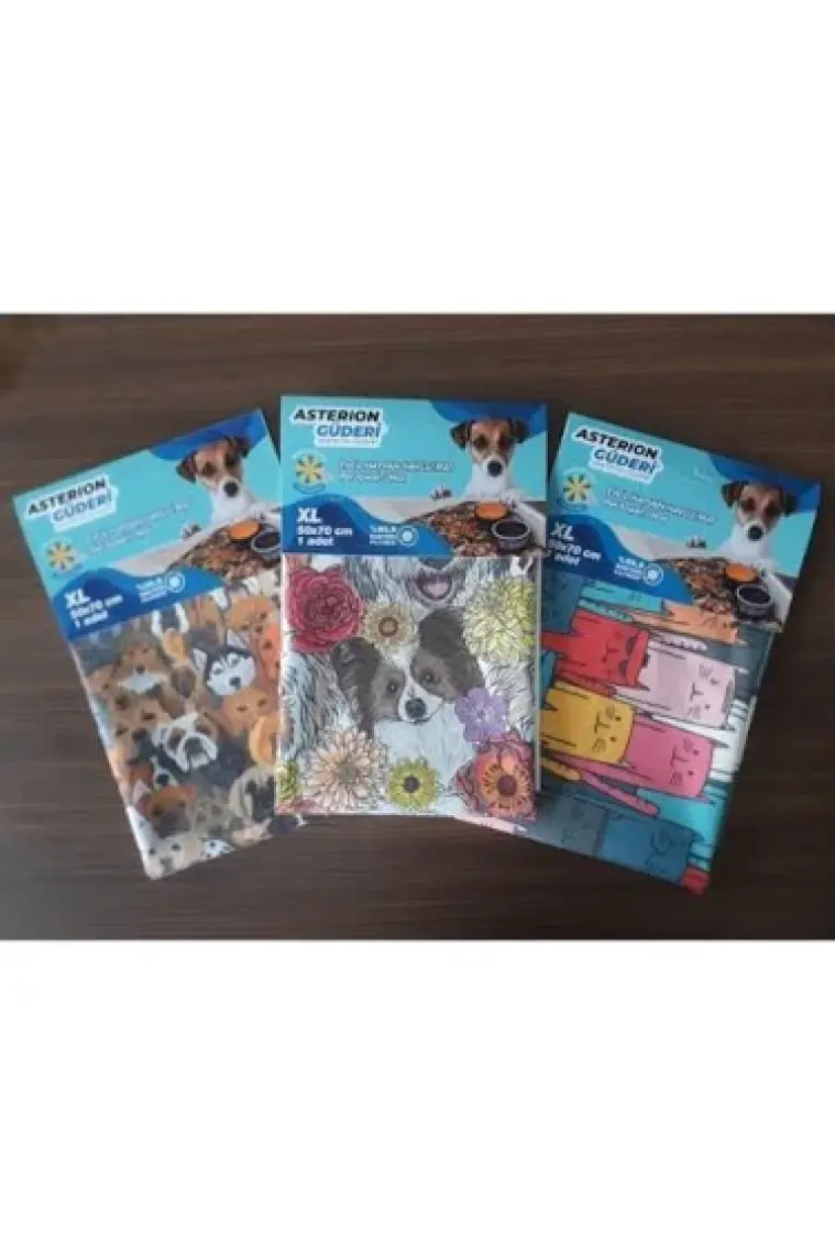 Asterion Kedi Desen Baskılı Pet Havlu Ve Matı Köpek - Kedi Kurulama Ve Alt Örtüsü - 50 X 70 Cm