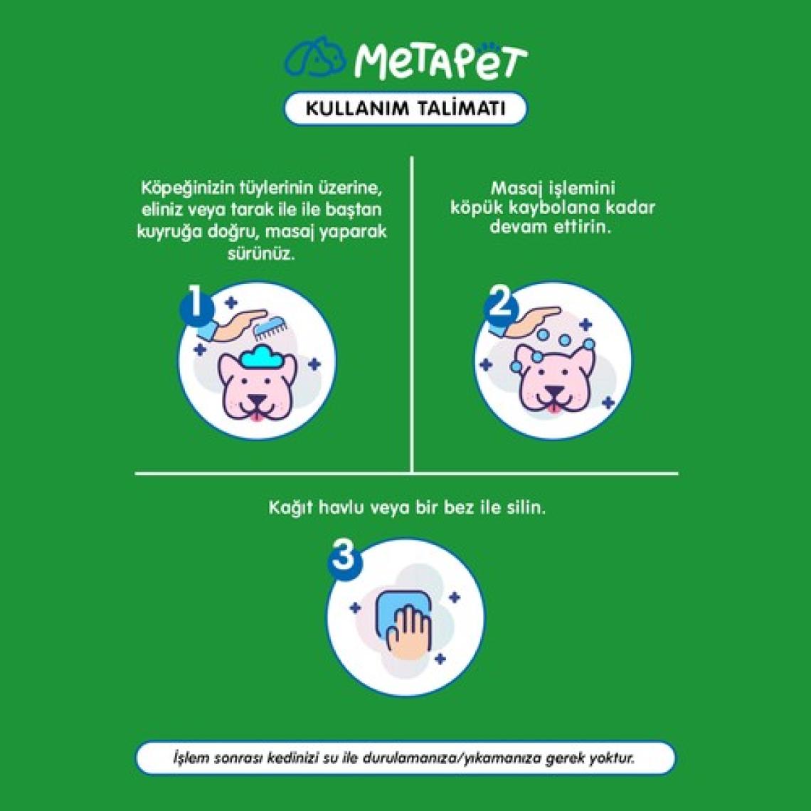 Metapet Tüy Döken Köpeklere Özel Kuru Bakım Şampuanı, E Vitamini Ve Doğal Yağlar, Köpek Yıkama Köpüğü
