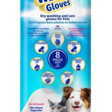 Wash Gloves Evcil Hayvanlar Için Kuru Yıkama Ve Bakım Kesesi 8li