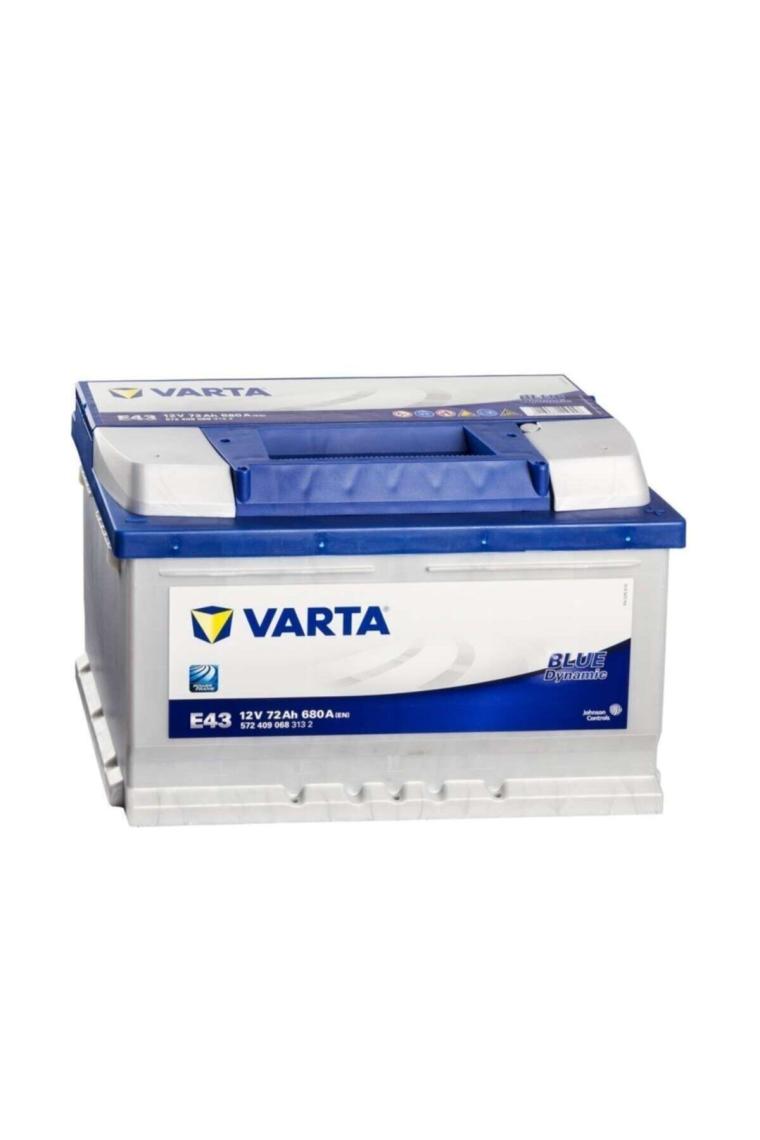 Varta E43 12V 72 Ah 680A Blue Dynamic Akü (Ford-Opel Alçak Tip) (Üretim Yılı: 2023)
