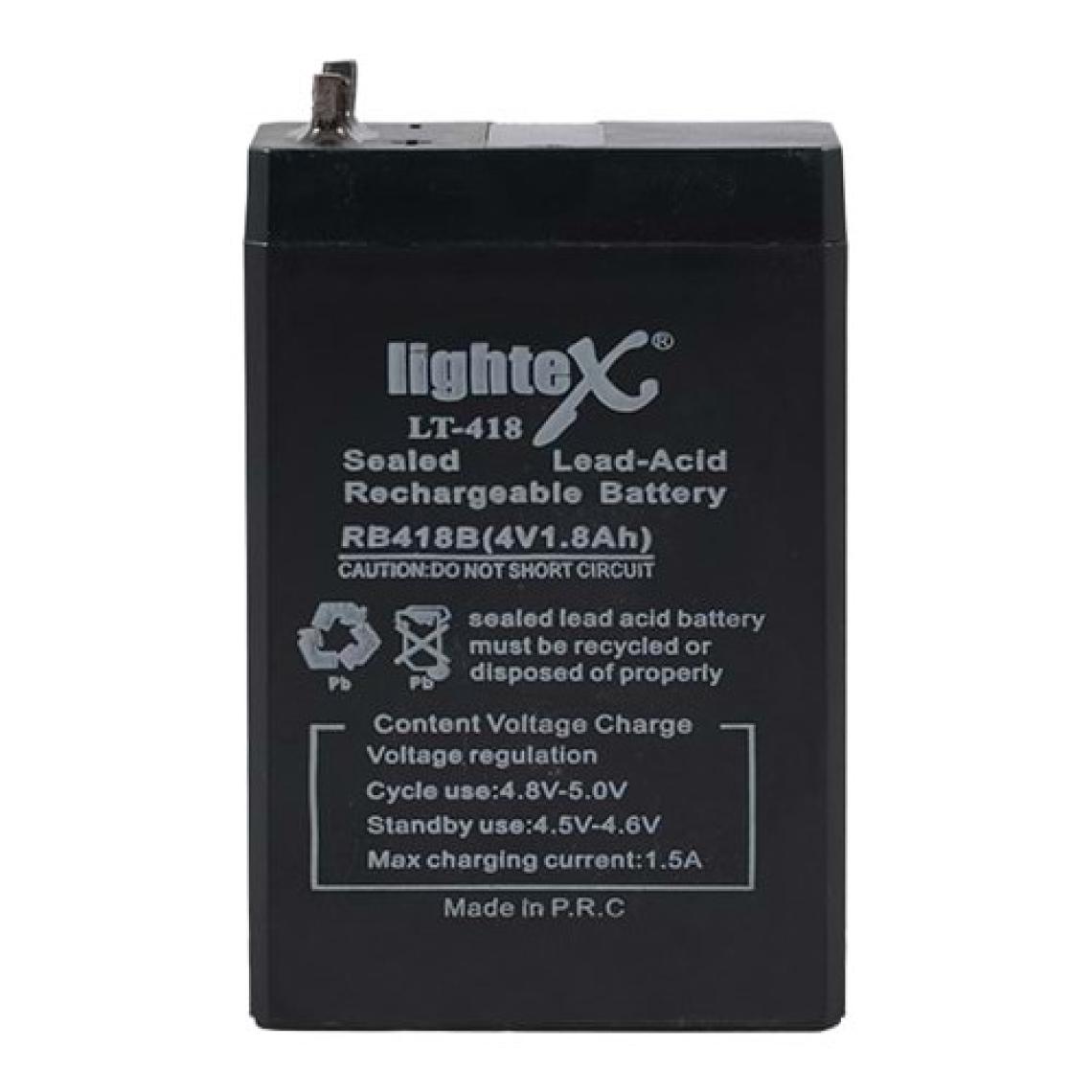 Lightex Lt-418 4V 1.8Ah Bakımsız Işıldak Aküsü