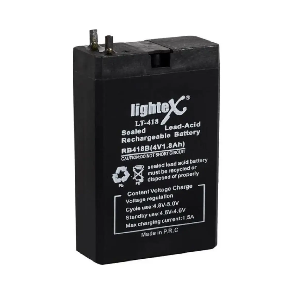 Lightex Lt-418 4V 1.8Ah Bakımsız Işıldak Aküsü