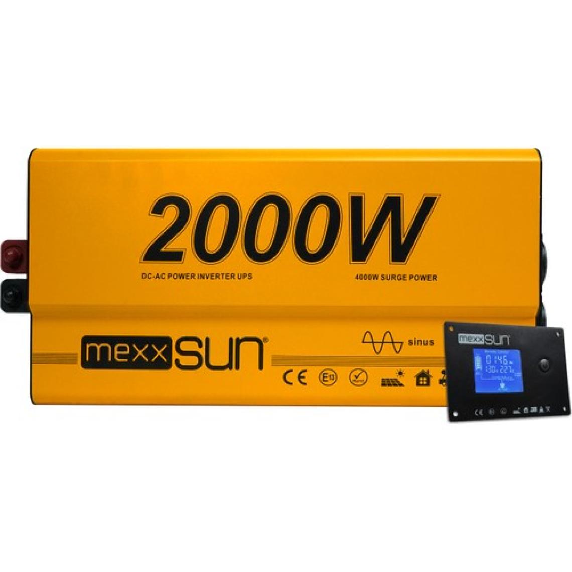Mexxsun 12V Volt - 2000W Watt Ats Ups Şarjlı Tam Sınüs Inverter ( Ekranlı )