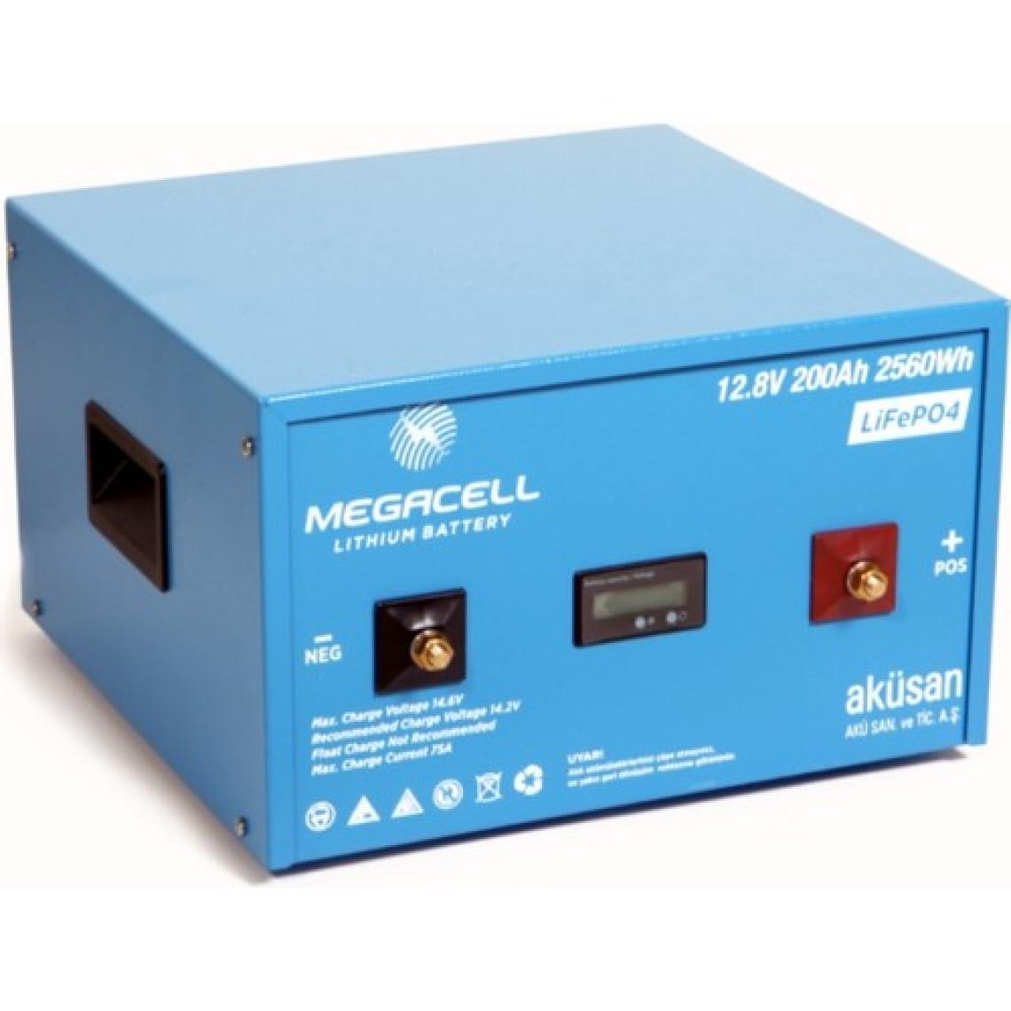 Megacell 12,8V-200 Ah Lityum Demir Fosfat Akü - Lifepo4