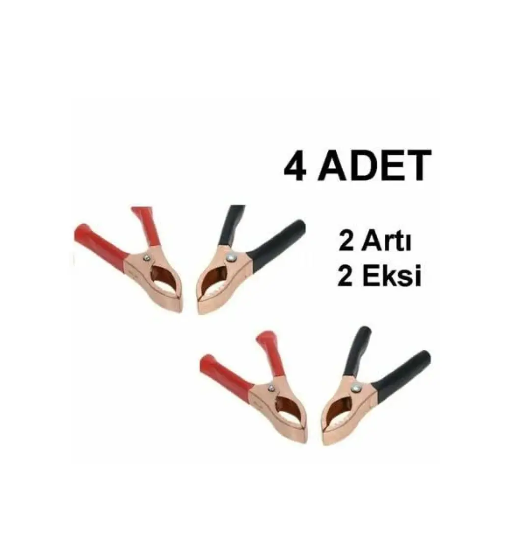 Eraks Car Accesories Akü Maşası Lüx 4 Adet 2 Takım Mini Akü Takviye Maşa 2 Artı 2 Eksi