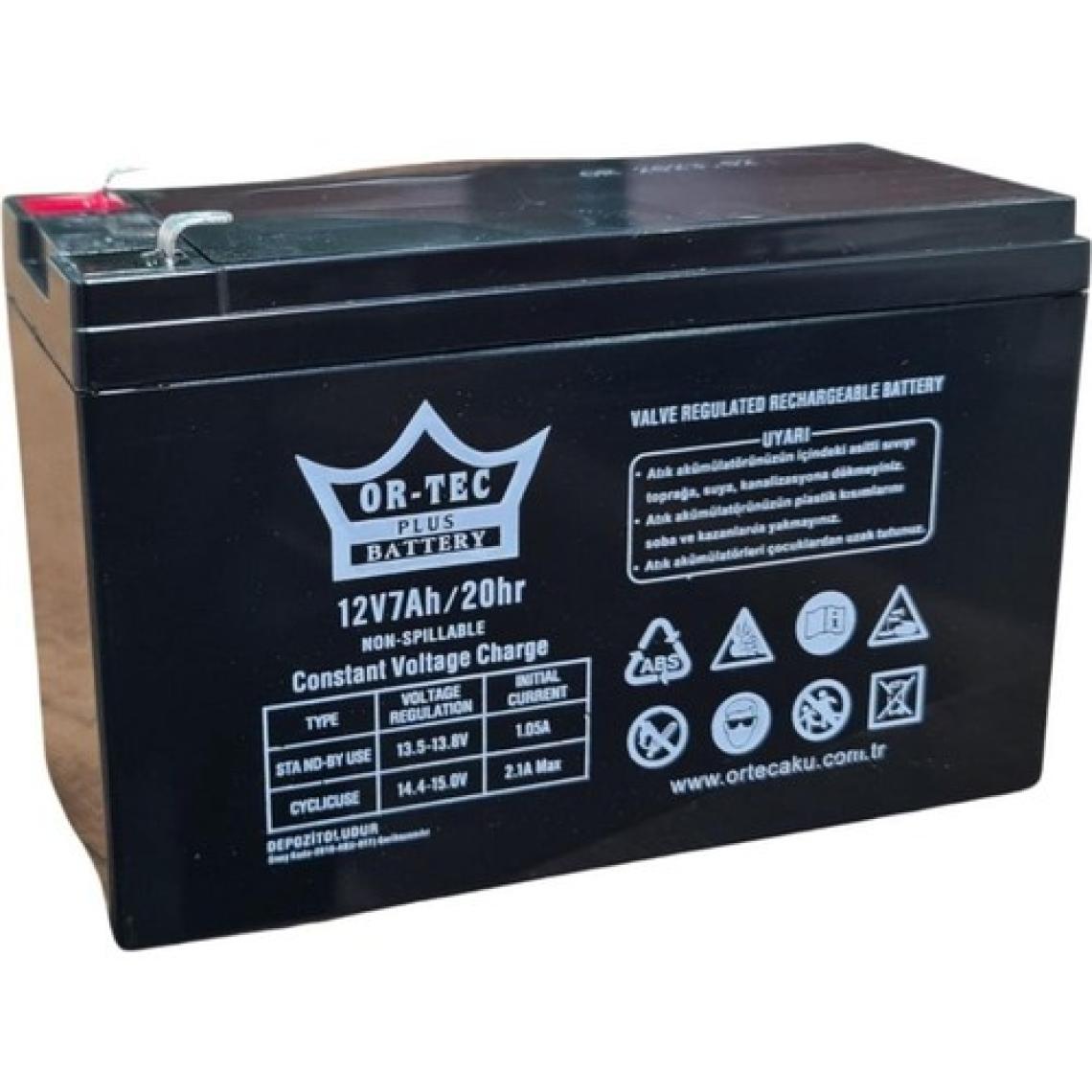 Ortec Akü 12 V 7 Ah Siyah Kuru Akü