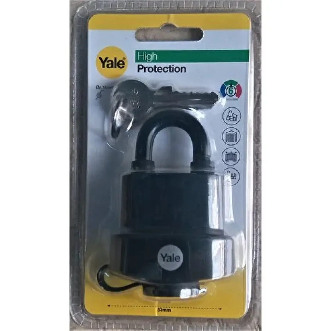 Yale Pvc Kaplama Marin Asma Kilit 51 mm Y220B/51/118/1